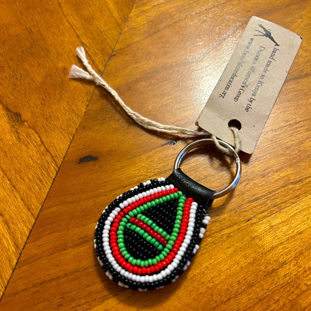 Handmade Beaded Kenyan Keychain